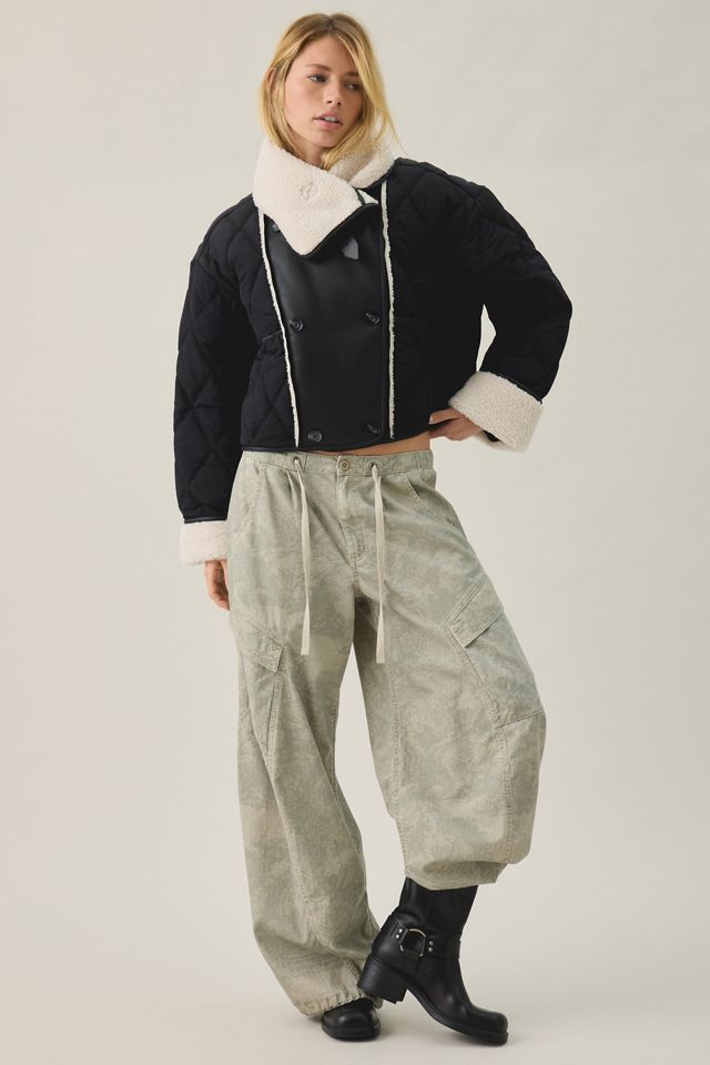BLANKNYC Second Wind Faux Fur Trim Quilted Jacket #2