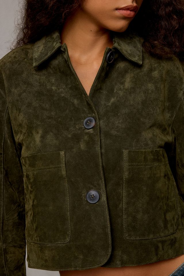 BLANKNYC Spicy Herbs Faux Suede Chore Jacket #1