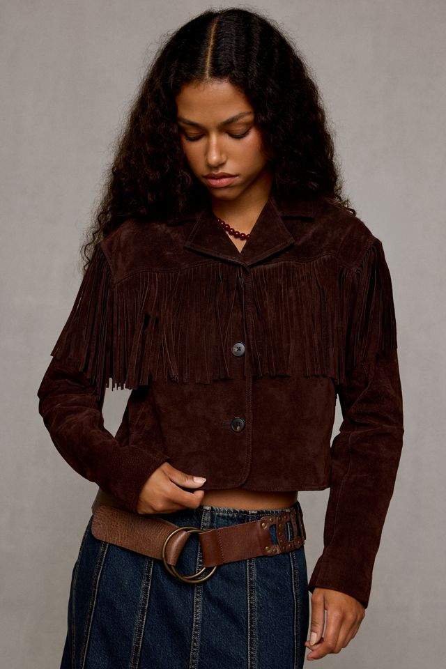 BLANKNYC Iced Chocolate Suede Fringe Jacket #2