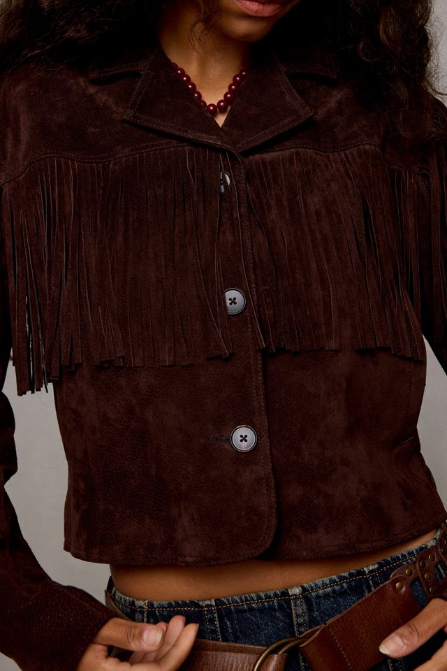 BLANKNYC Iced Chocolate Suede Fringe Jacket #3