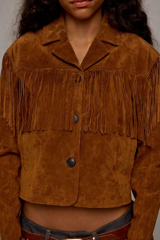BLANKNYC Smoked Paprika Suede Fringe Jacket #2