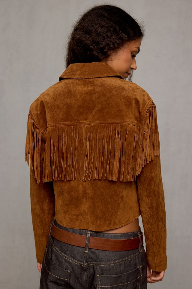 BLANKNYC Smoked Paprika Suede Fringe Jacket #3