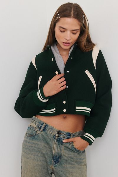 BLANKNYC Smart Move Cropped Bomber Jacket