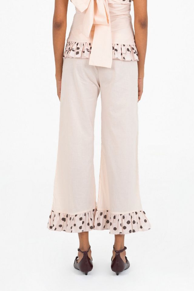Carmen Says Noctis Beige Polka Dot Print Pants #3
