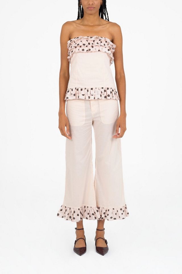 Carmen Says Noctis Beige Polka Dot Print Pants #4