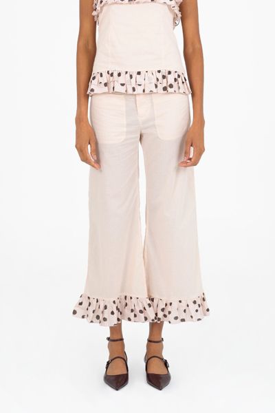 Carmen Says Noctis Beige Polka Dot Print Pants