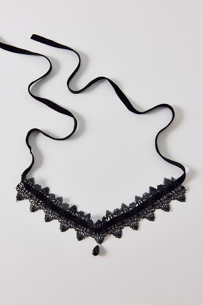 Ascendant Ribbon Lace Choker Necklace
