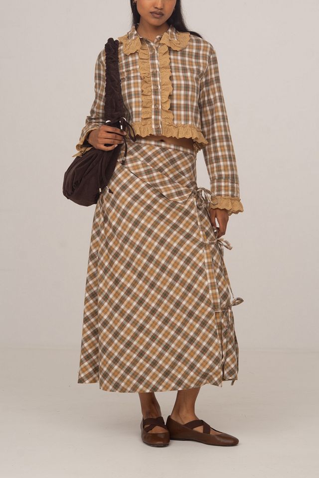 Carmen Says Willow Plaid Crop Shirt #3