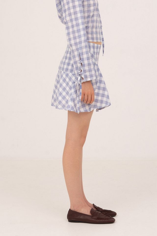Carmen Says Commute Plaid Blue Mini Skirt #2