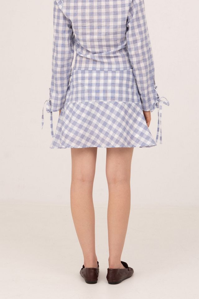 Carmen Says Commute Plaid Blue Mini Skirt #3