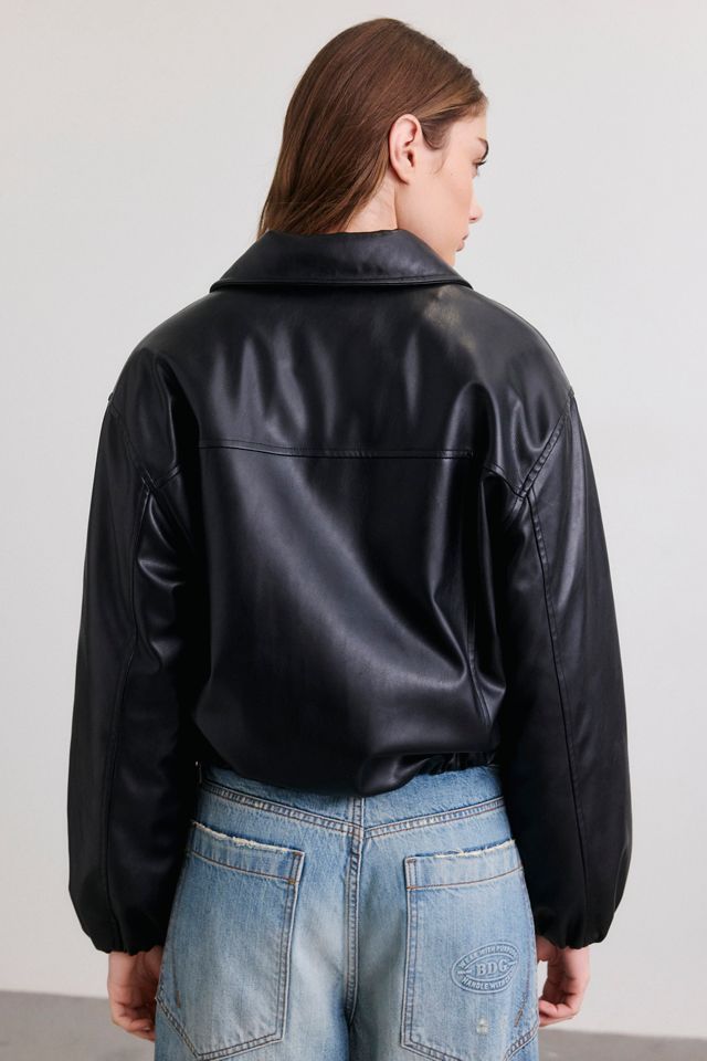 BLANKNYC Knock Out Faux Leather Bomber Jacket #3