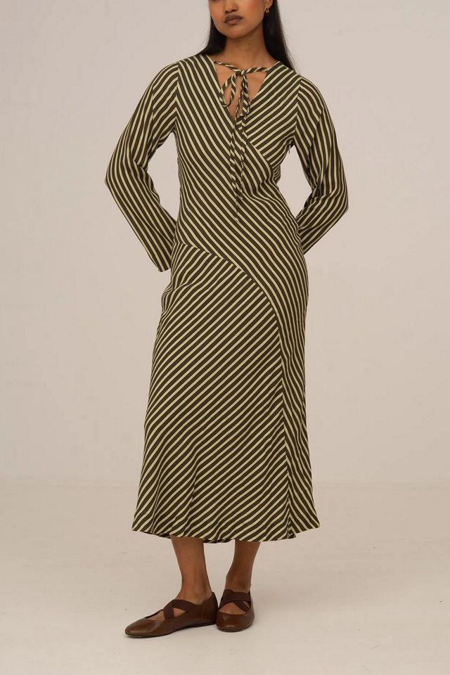 Carmen Says Pebble Striped Midi Dress #1