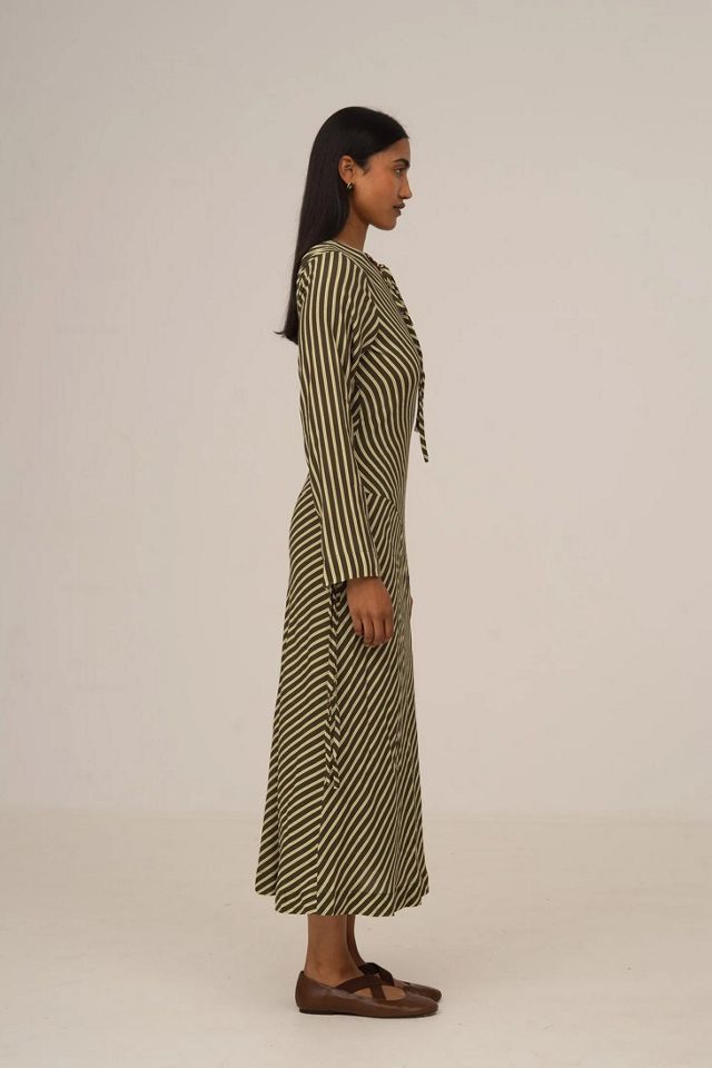 Carmen Says Pebble Striped Midi Dress #2