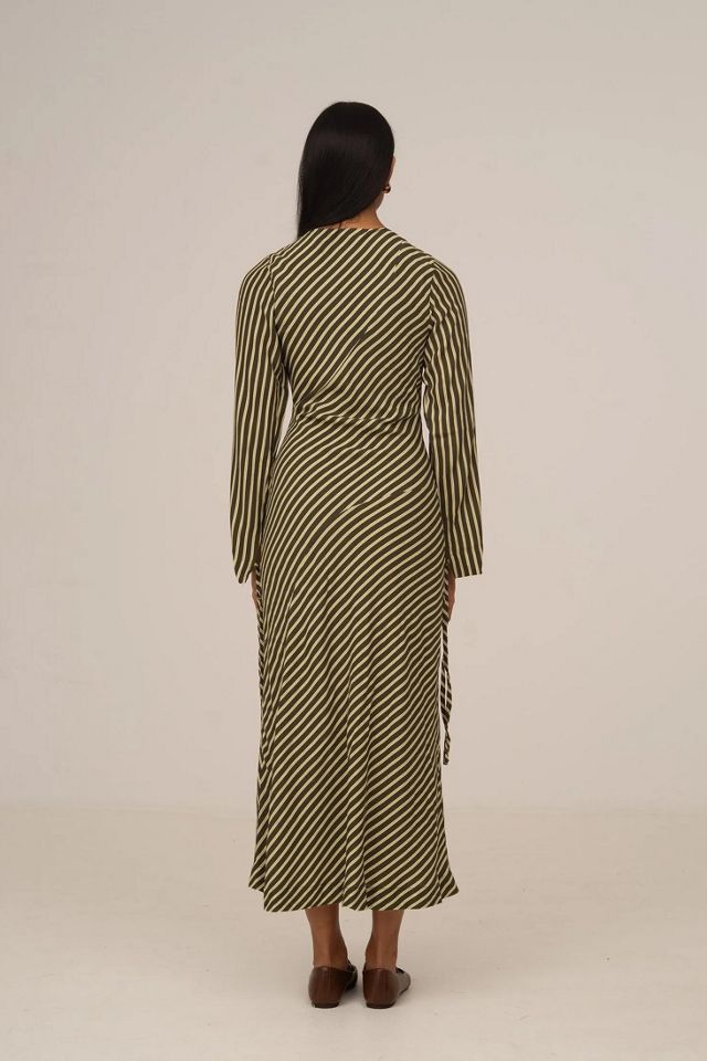 Carmen Says Pebble Striped Midi Dress #3