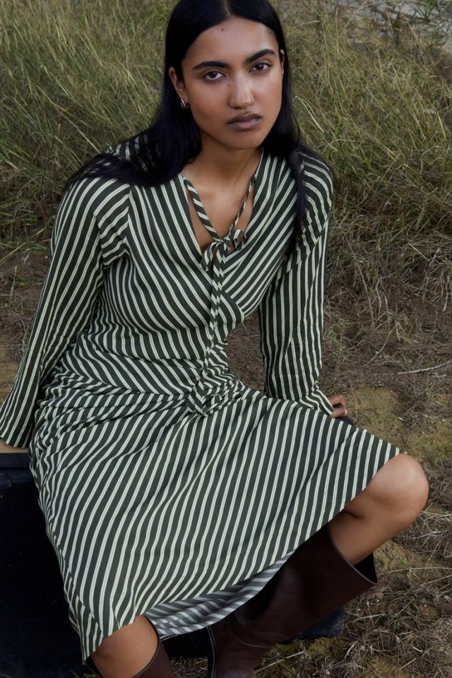 Carmen Says Pebble Striped Midi Dress #4
