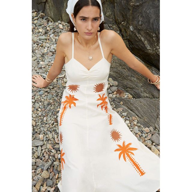 Carmen Says Lux Palm-Printed Dress #4