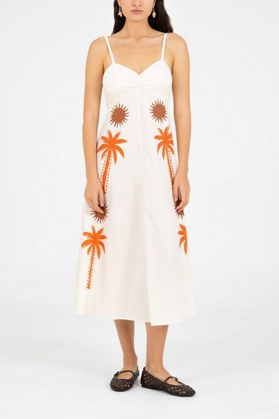 Carmen Says Lux Palm-Printed Dress