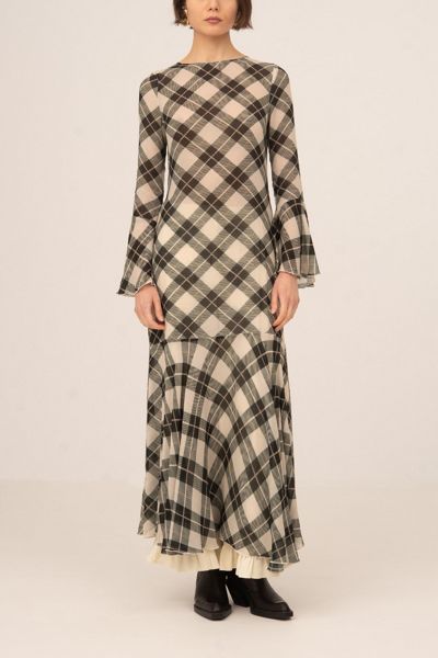 Carmen Says Classic Argyle-Inspired Geometric Print Jester Dress