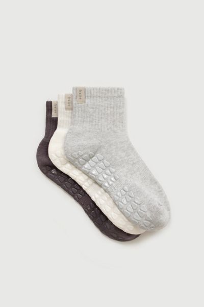 Fraise Quarter Crew Grip Socks (Set of 3)