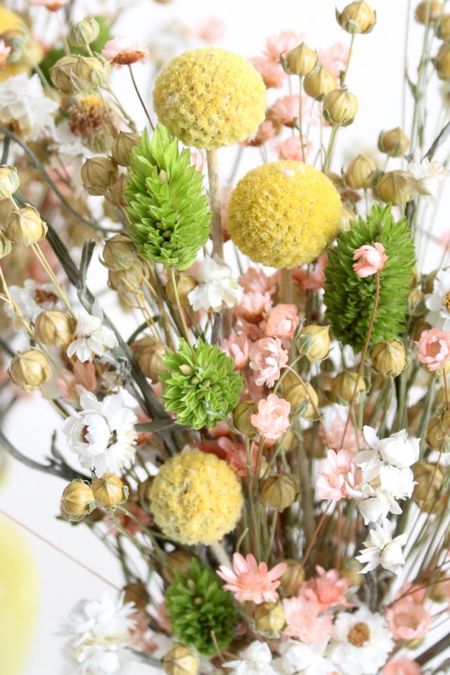 Roxanne’s Dried Flowers Flaxen Meadows Arrangement #1