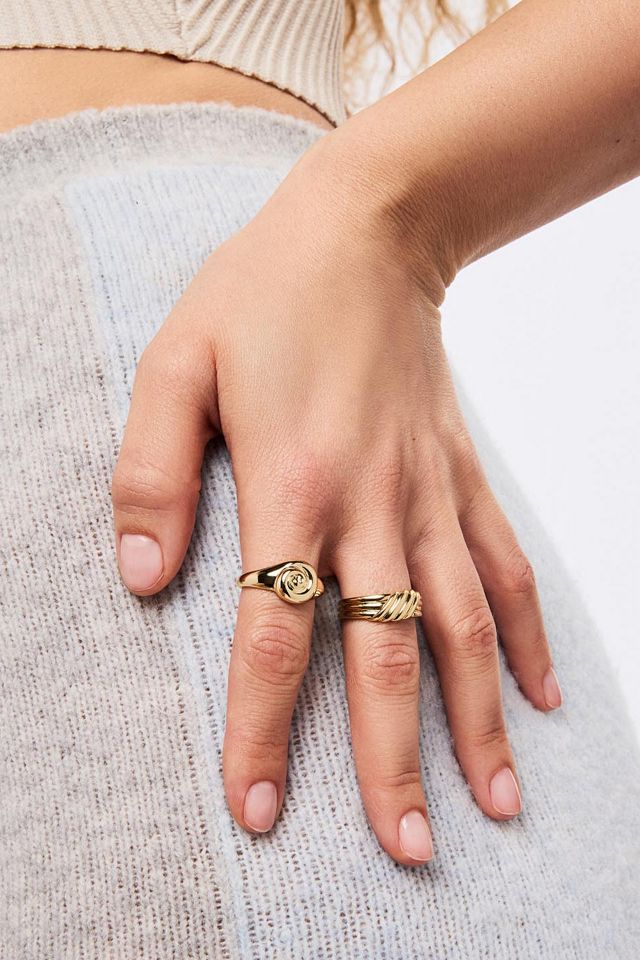 Ana Luisa Ariel Ring Gold Signet Ring #1