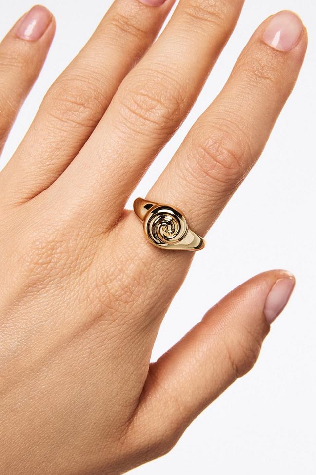 Ana Luisa Ariel Ring Gold Signet Ring #2