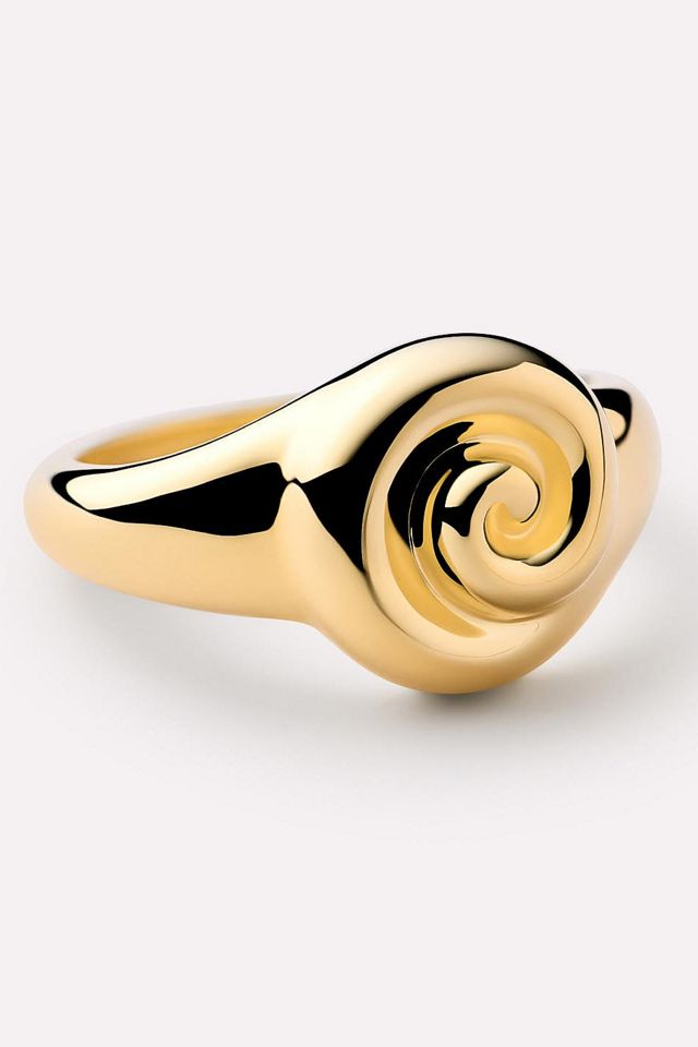 Ana Luisa Ariel Ring Gold Signet Ring #3