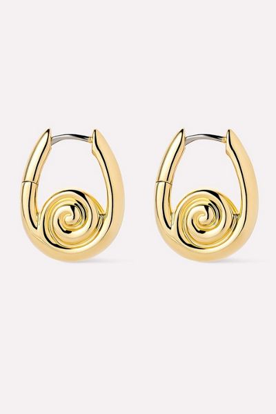 Ana Luisa Ariel Hoops Gold Statement Earrings