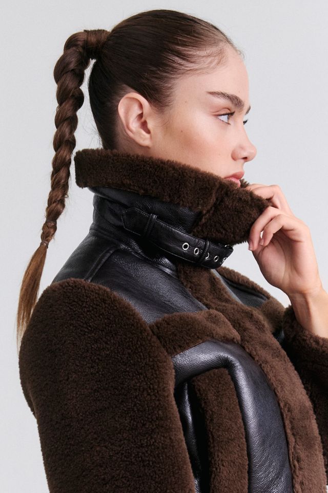 BLANKNYC Laid Back Fleece Trim Faux Leather Jacket #2