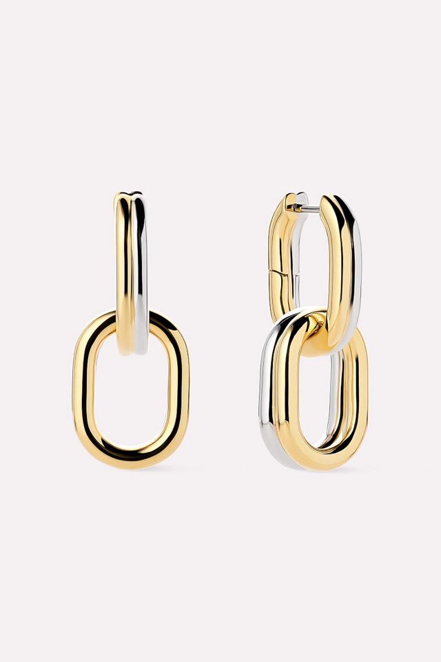Ana Luisa Ash Double Two Tone Links Drop Earrings #1