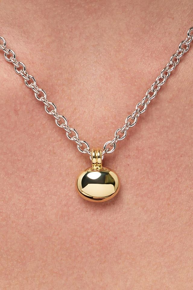 Ana Luisa Pebble Statement Two Tone Pendant Necklace #1