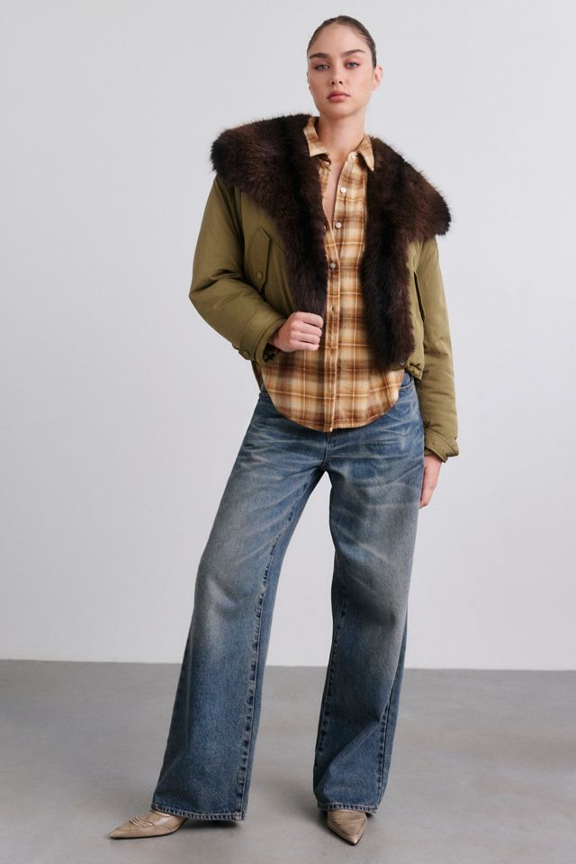 BLANKNYC In Rotation Faux Fur Trim Puffer Jacket #1