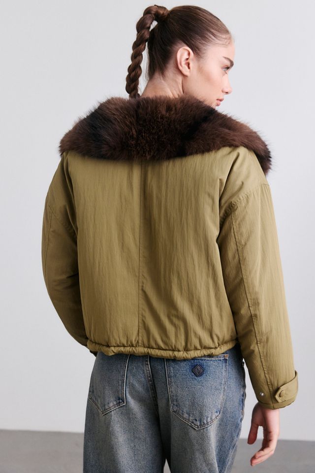 BLANKNYC In Rotation Faux Fur Trim Puffer Jacket #3