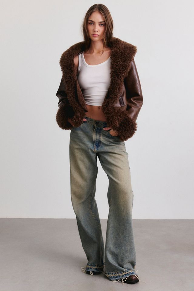 BLANKNYC Penny Lane Faux Fur Trim Jacket #1