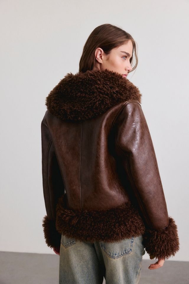BLANKNYC Penny Lane Faux Fur Trim Jacket #3