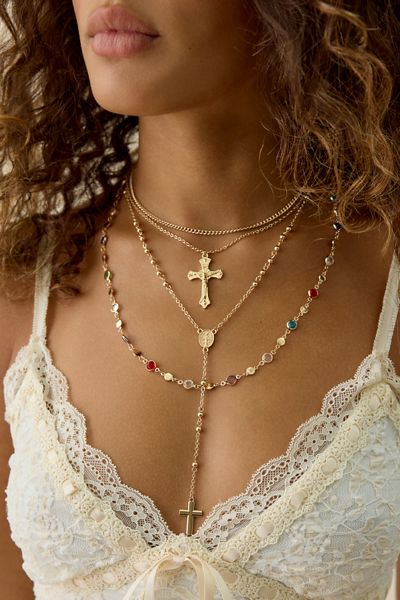 Aries Rosary Layering Necklaces Set