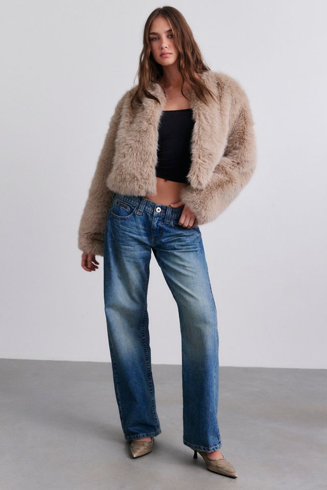BLANKNYC Prime Asset Cropped Faux Fur Jacket #1
