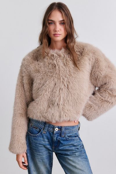 Veste courte en fausse fourrure Prime Asset de BLANKNYC