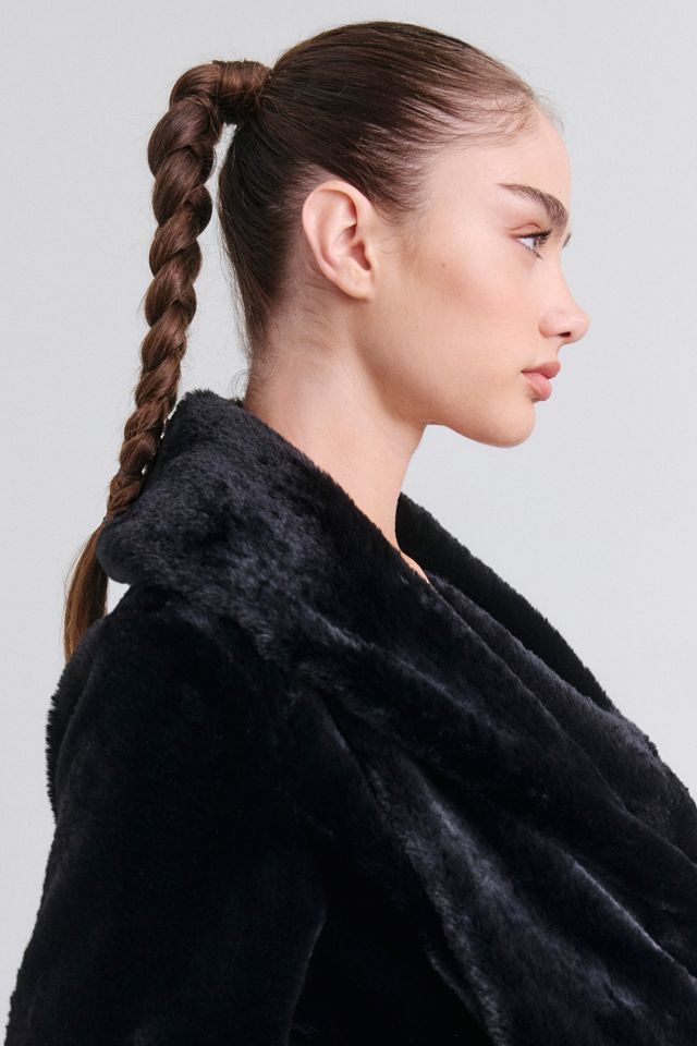 BLANKNYC Be My Guest Faux Fur Shawl Collar Jacket #2