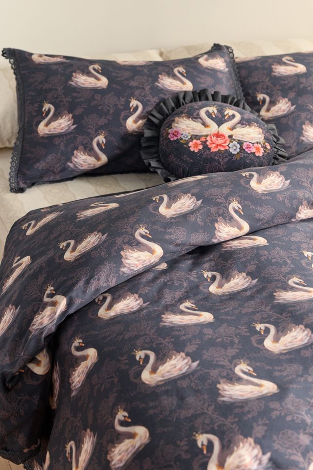 Swan Lake Patterned Cotton Sateen Duvet Cover #2