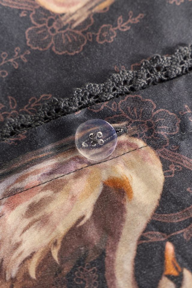 Swan Lake Patterned Cotton Sateen Duvet Cover #4