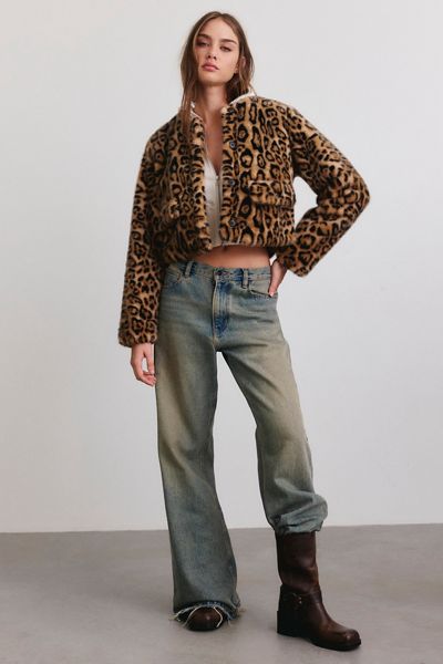 Veste courte en fausse fourrure Animal Instinct de BLANKNYC