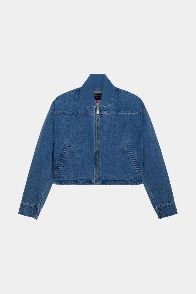 Alpha Industries Denim Relaxed Flight Jacket #3