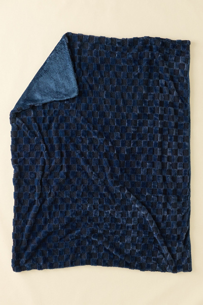 Charli Checkered Fleece Throw Blanket
