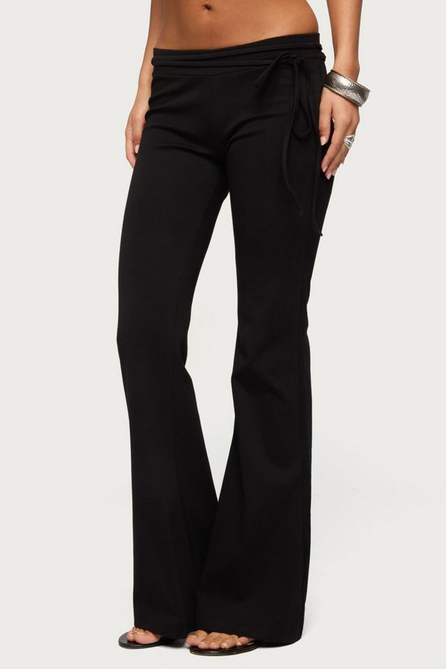 Edikted Junipar Waist Tie Flared Pants #3