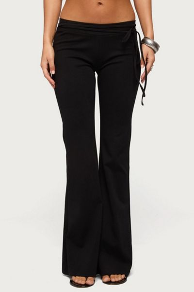 Edikted Junipar Waist Tie Flared Pants