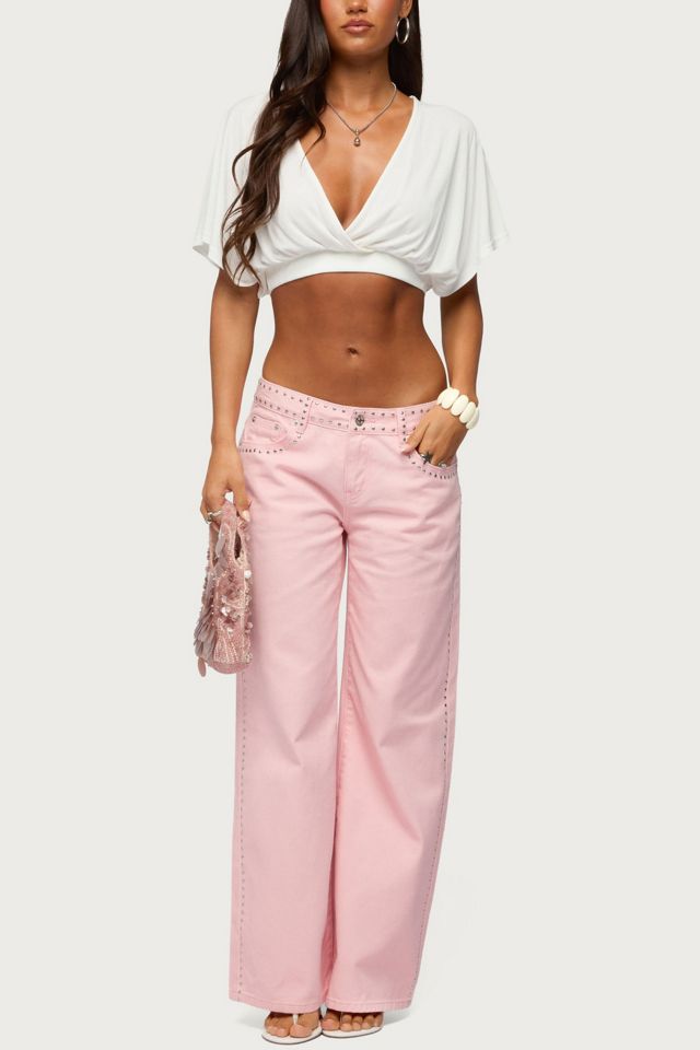 Edikted Candela V Neck Crop Top #1
