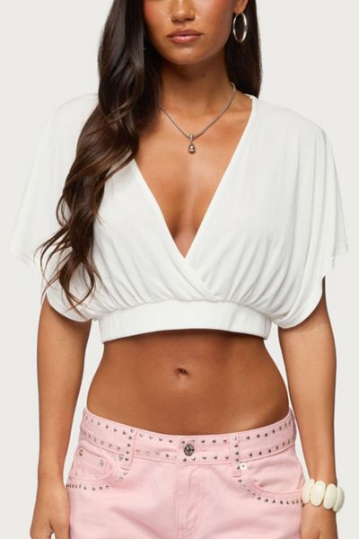Edikted Candela V Neck Crop Top