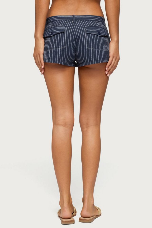 Edikted Lina Pinstripe Shorts #3