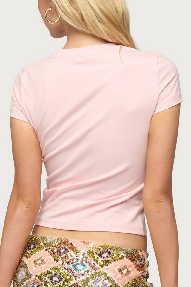 Edikted Beach Babe Sequin T Shirt #4